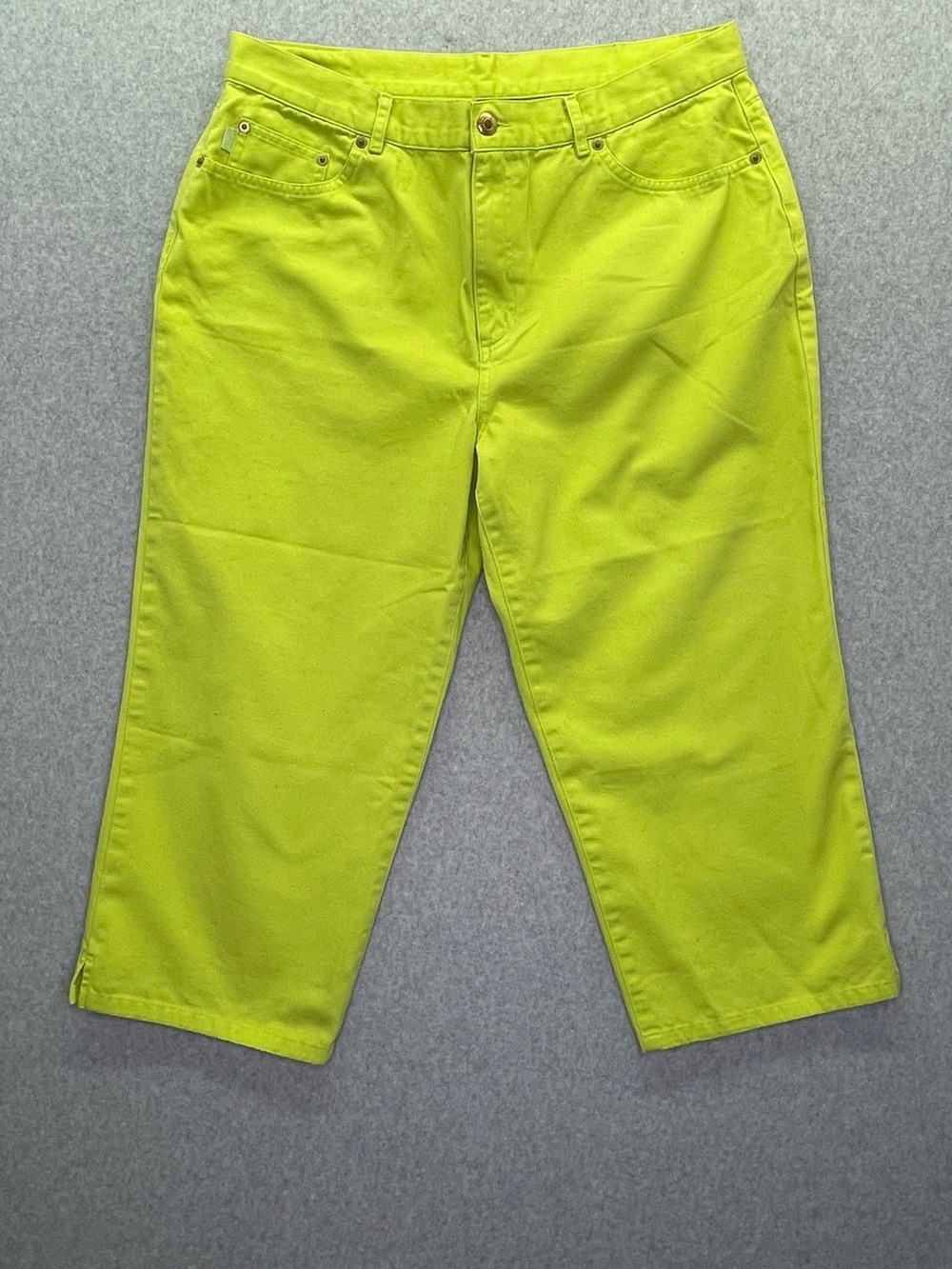 Vintage Ralph Lauren Capri Jeans Lime Neon Green Wash Lauren Jeans Co Cotton